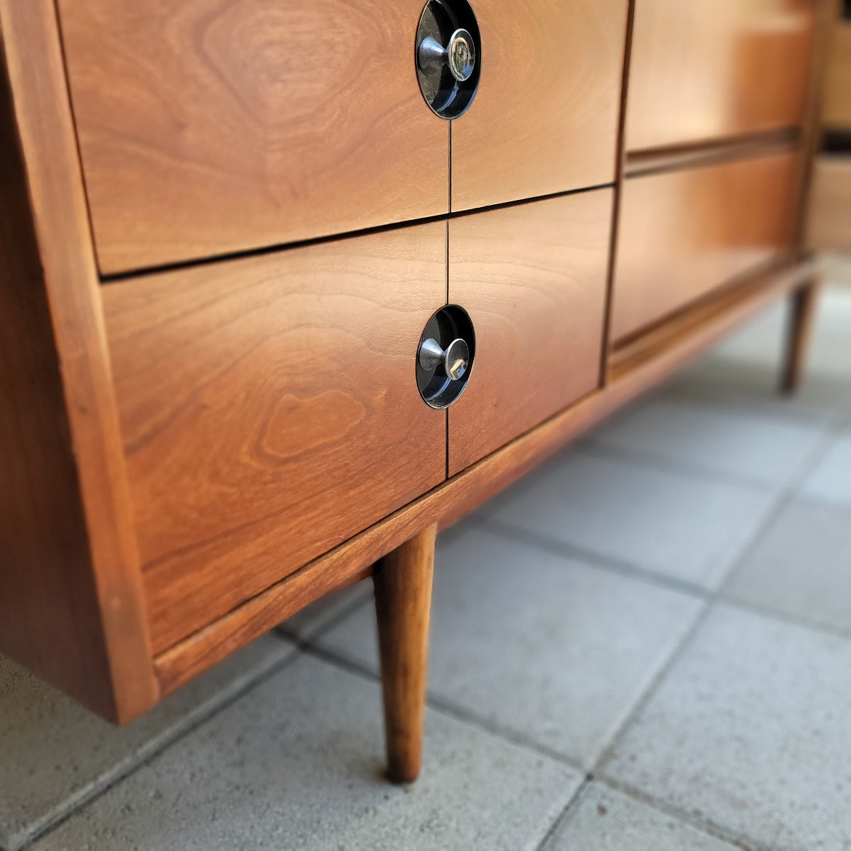 1960's Mid Century Modern Stanley Finnline Low Boy Dresser