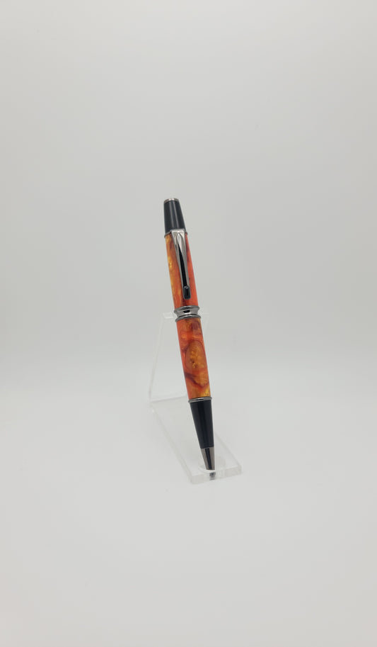 Patrizio Twist Pen - Chrome - Coral Harvest Acrylic