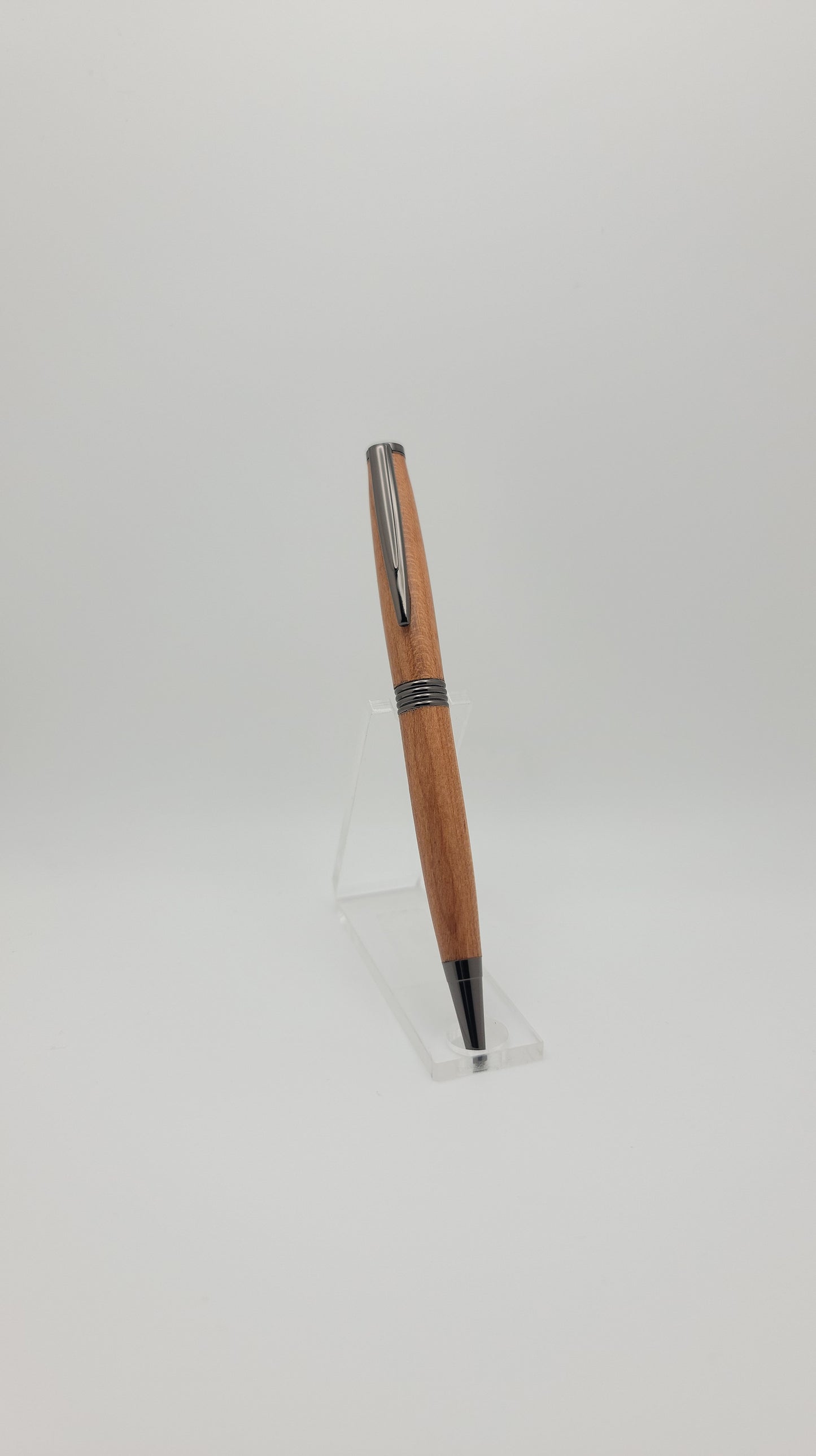 Trimline Twist Pen – Gun Metal – Cherry Wood