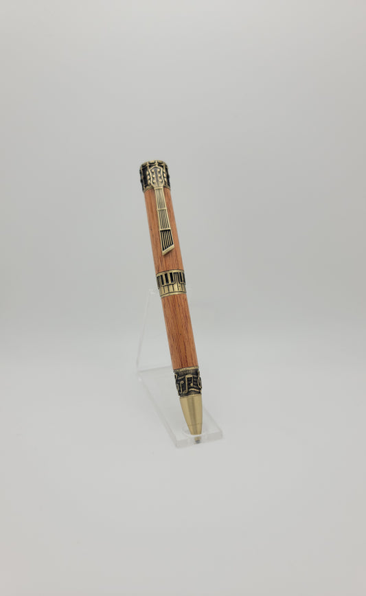 Music Twist Pen - Antique Brass - Mango Wood