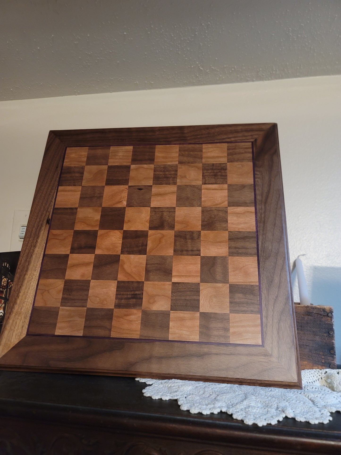 Walnut/Cherry Chess Board Only