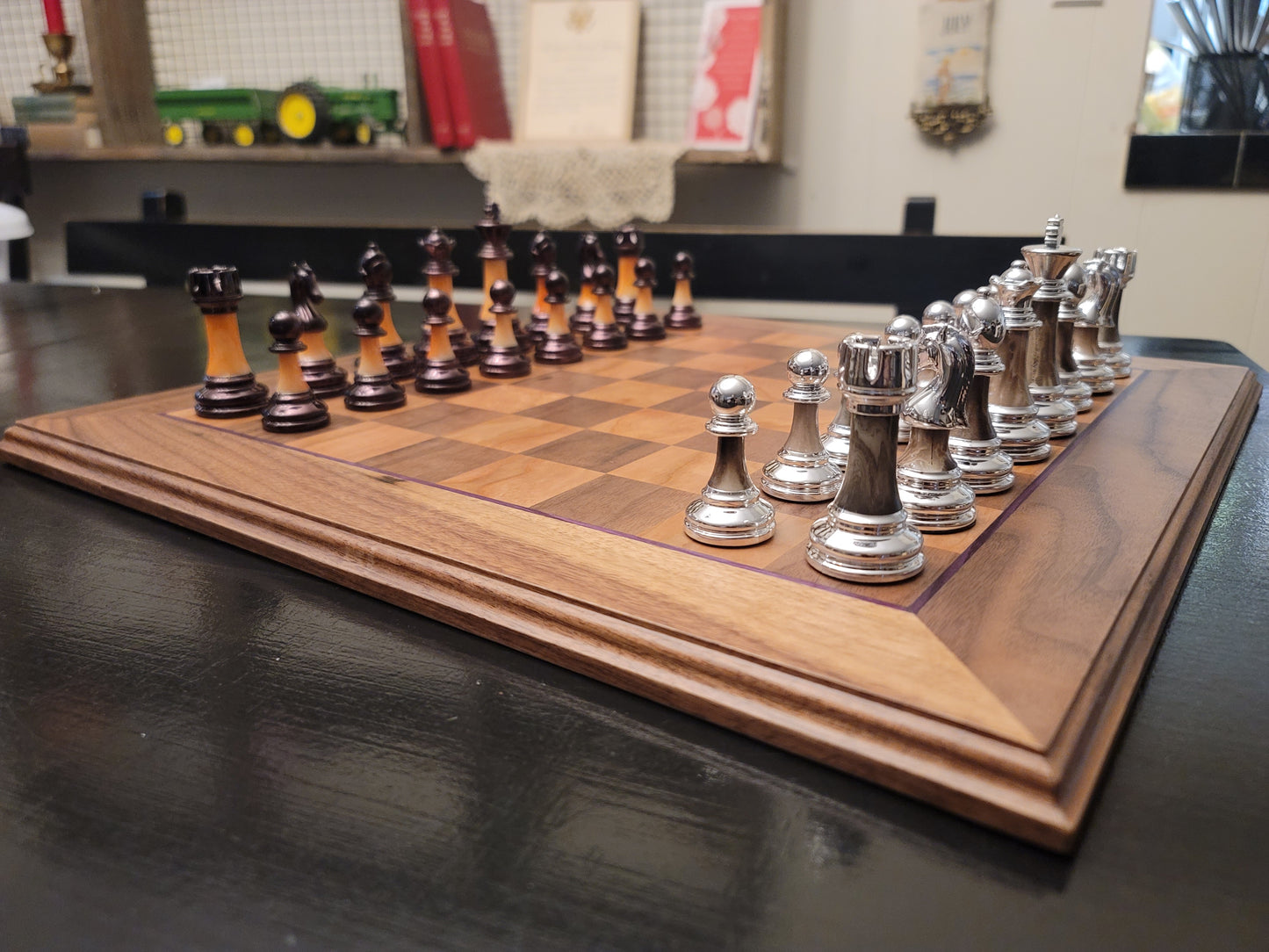 Walnut/Cherry Chess Board Only