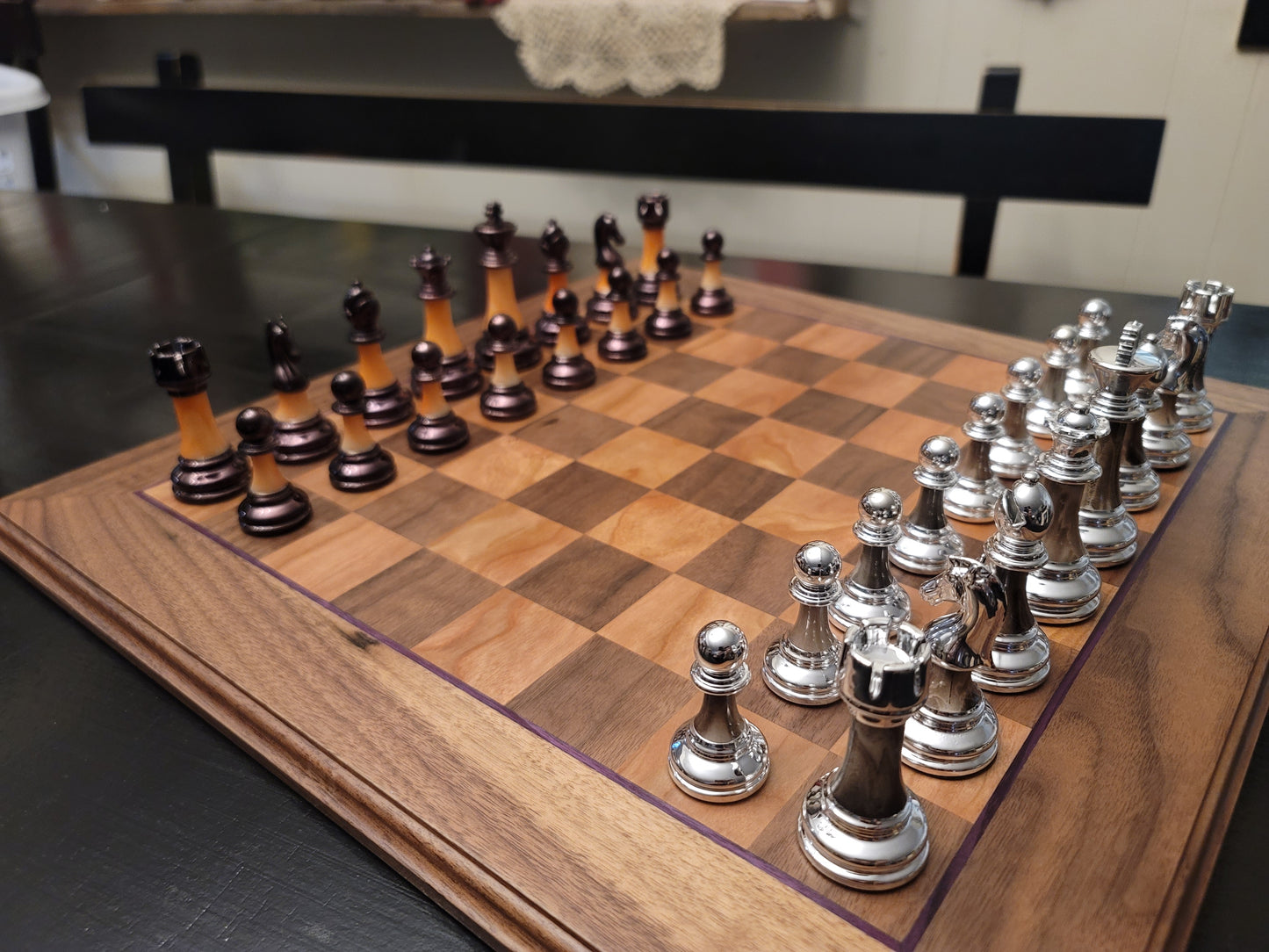 Walnut/Cherry Chess Board Only