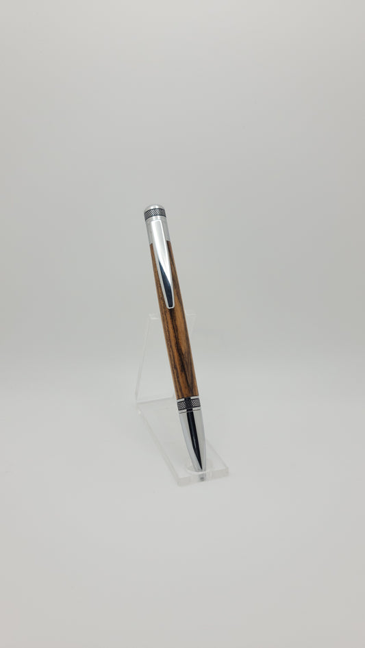 Cortona Twist Pen - Chrome - Bocote Wood