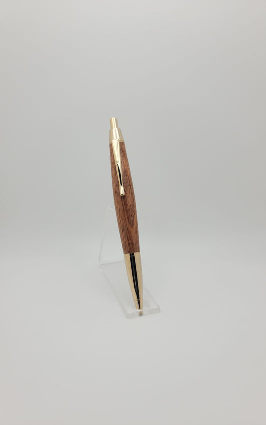 Devin Click Pen - Gold - Sapele Wood