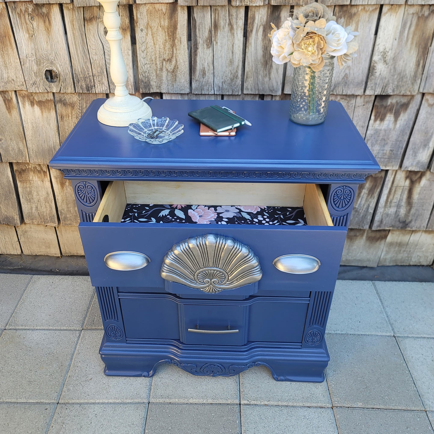 Art Deco Style 3-Drawer Nightstand/Dresser