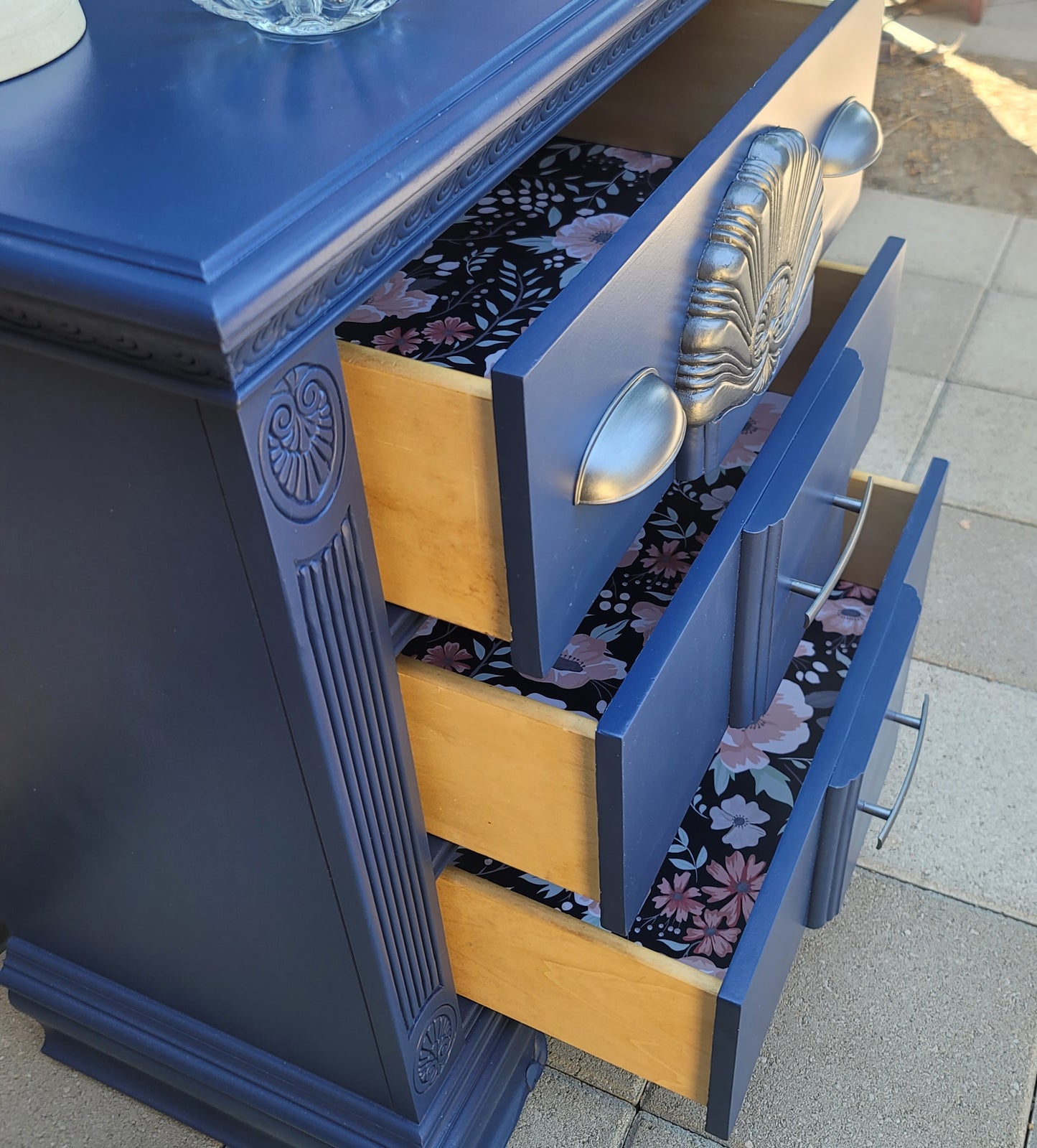 Art Deco Style 3-Drawer Nightstand/Dresser